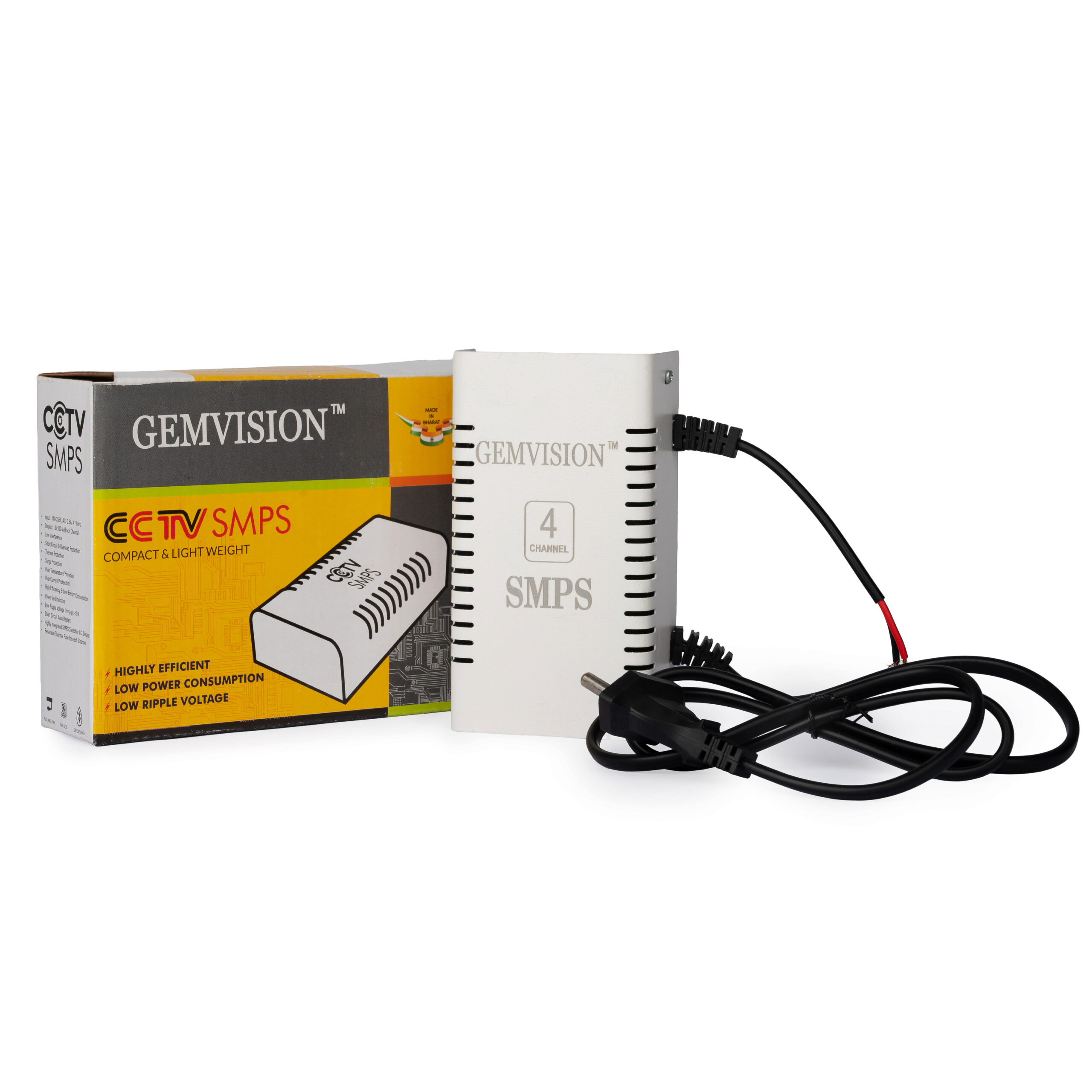 GEM VISION 4CH CCTV Power Supply | High-Performance 12V SMPS for DVR & Security Camera Setup - Image 6